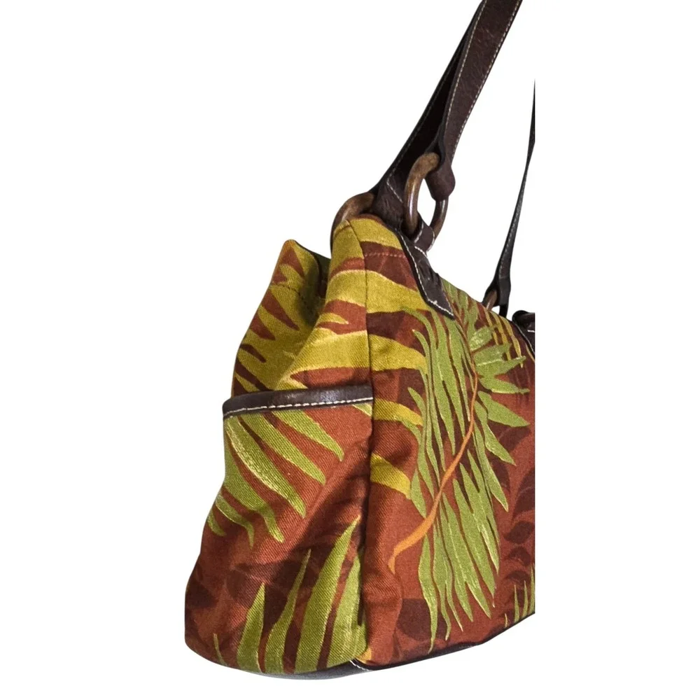 Relic Tropical Floral Canvas‎ Hobo Shoulder Bag Faux Leather canvas Handle Purse
